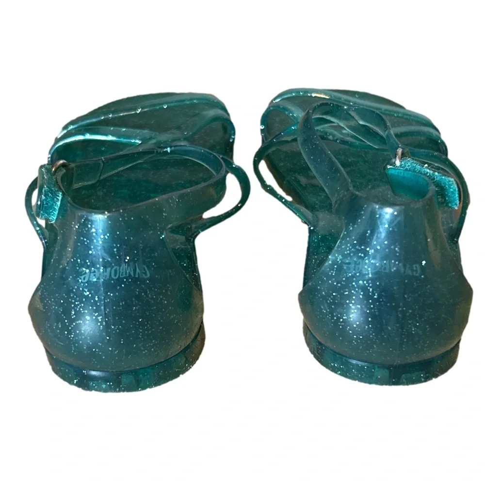 Gymboree Glittery Green Jelly Sandals for Kids